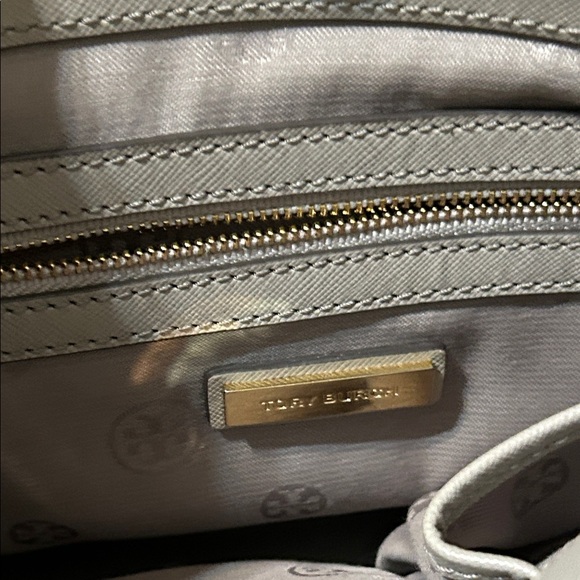 Tory Burch Taupe Leather Satchel - Picture 8 of 9